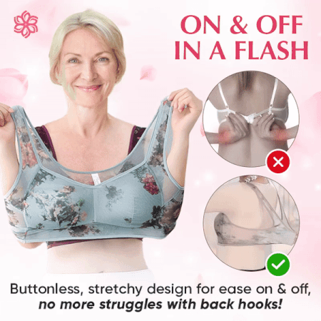🔥 Super gather bra | Ice Silk Lace Cooling Comfort Bra🔥