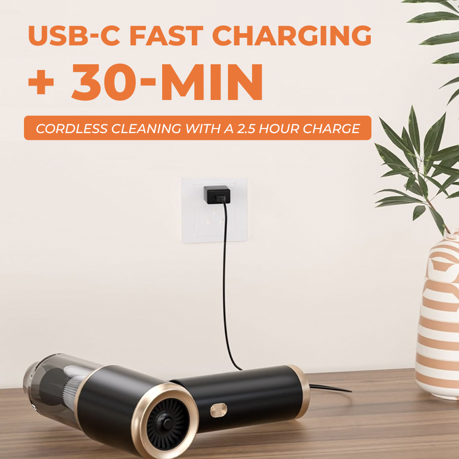 🤩Last Day 50% OFF🔥 LAZYROSY 4-in-1 Mini Car Vacuum Cleaner