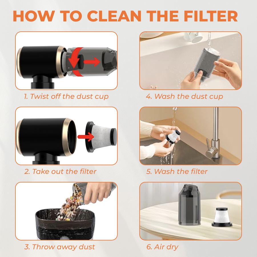 🤩Last Day 50% OFF🔥 LAZYROSY 4-in-1 Mini Car Vacuum Cleaner