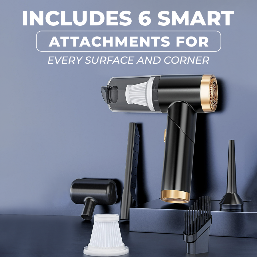 🤩Last Day 50% OFF🔥 LAZYROSY 4-in-1 Mini Car Vacuum Cleaner