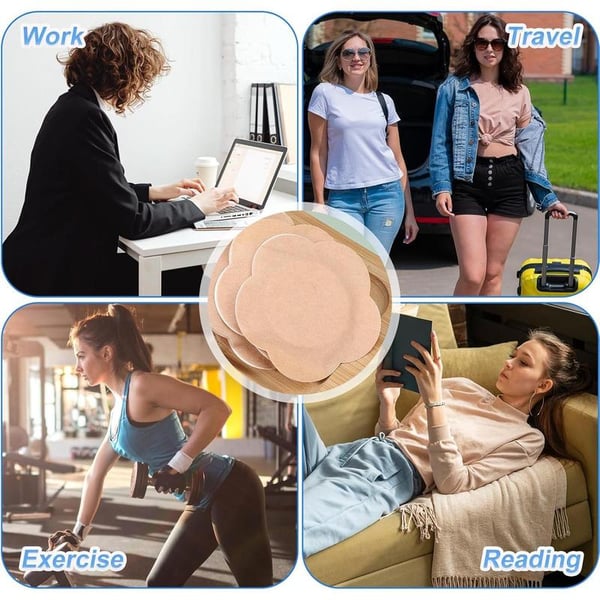 🔥Flash Sale⚡ 50K+ SOLD! Almost Gone-💥30pcs Castor Oil Pack Wrap for Belly Button, Self-Adhesive Castor Oil Patches Cover Patch Organic Disposable Spunlace Cloth Highly Absorbent Pad with Cotton, Oil Not Included (Skin Color)⏰