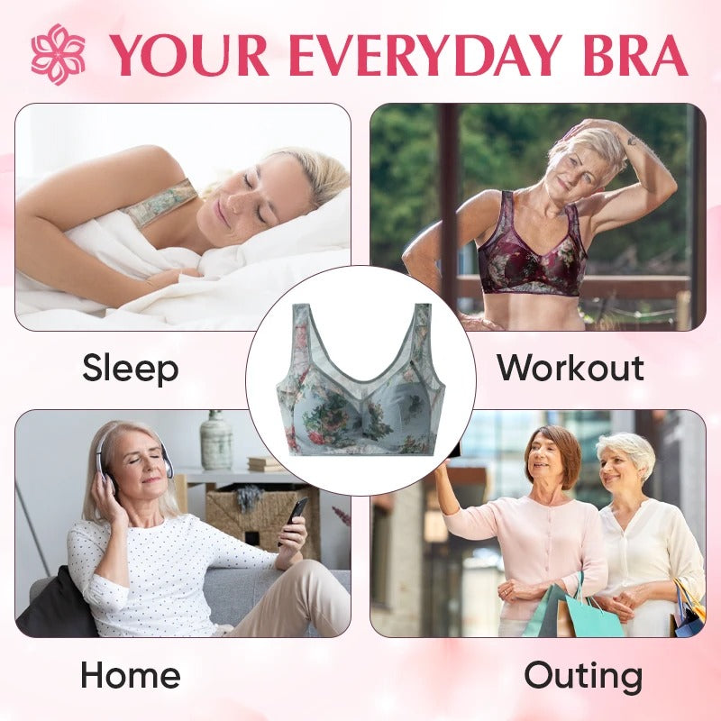 🔥 Super gather bra | Ice Silk Lace Cooling Comfort Bra🔥