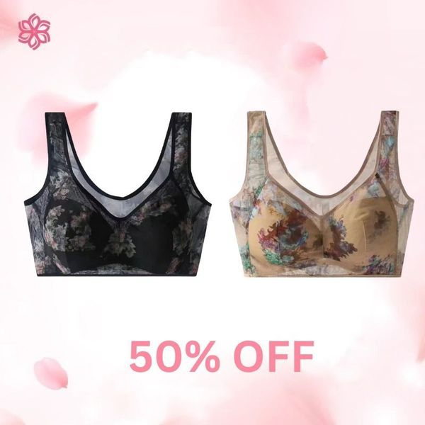 🔥 Super gather bra | Ice Silk Lace Cooling Comfort Bra🔥