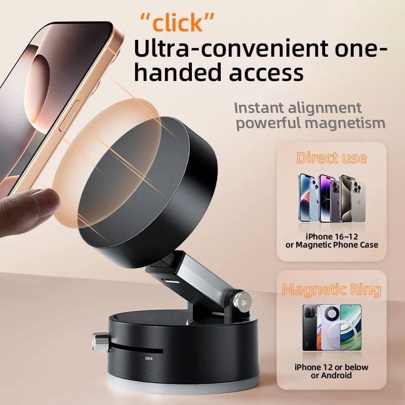 🎁 Vacuum Suction Magnetic Phone Stand