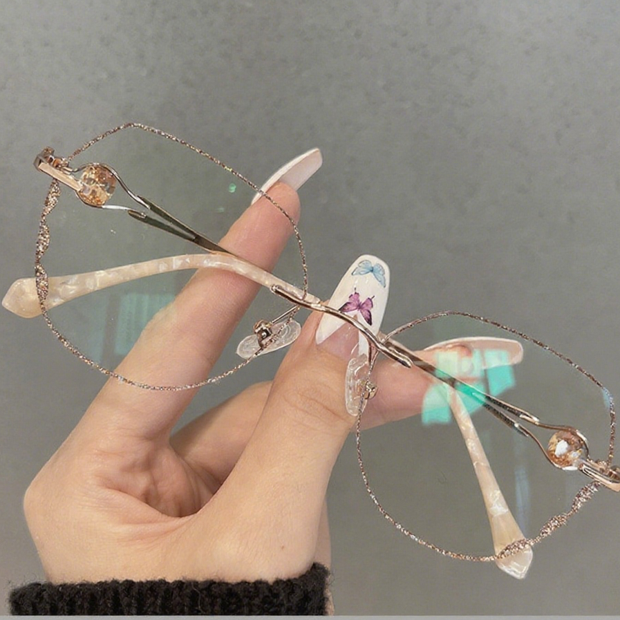WOMEN'S DIAMOND RIMLESS ANTI-BLUE LIGHT PRESBYOPIA GLASSES