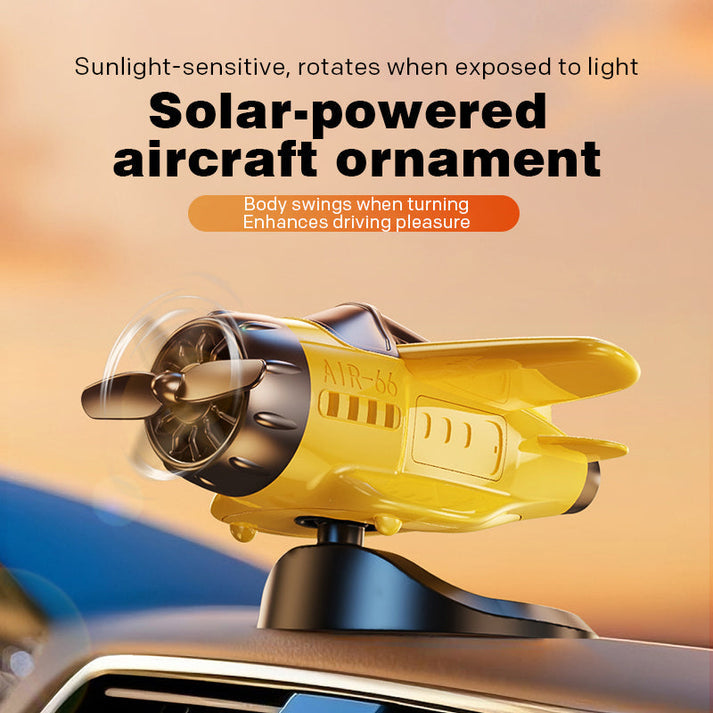 2025 Limited Time Sale Solar powered airplane shaped car ornaments