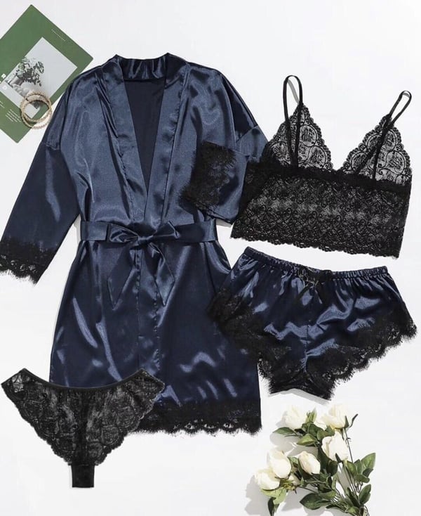 š„Valentine's Day 4 sets of lace satin sling pajamas setš¹