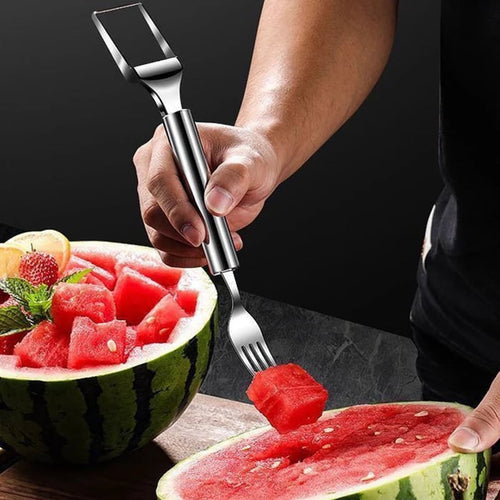 💥HOT SALE 49% OFF🔥🍉 Effortless Fruit Prep✨ 2-in-1 Fruit Cutter & Fork – For Quick and Easy Fruit Serving! 🍓