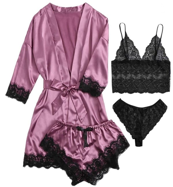 š„Valentine's Day 4 sets of lace satin sling pajamas setš¹