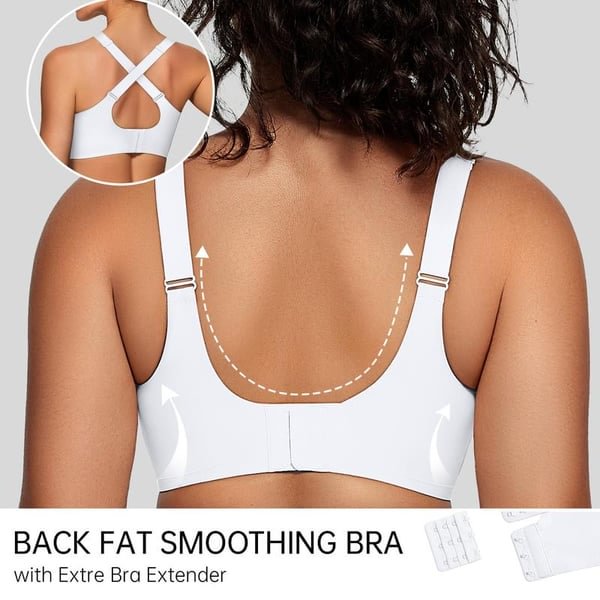 🏆Flash Sale⚡ 50K+ SOLD! Almost Gone-💥Women's Wireless V-Neck Crossover Mesh Seamless Push-Up Bra