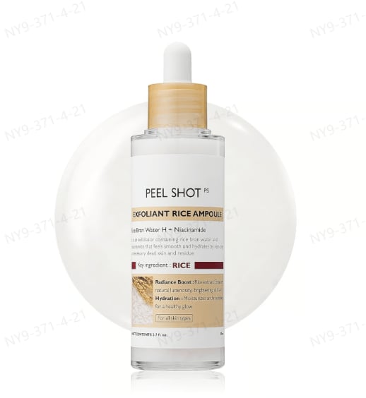 ✨Peel Shot Glow Rice Ampoule Duo - Serums for Brightening, Exfoliating, and Moisturizing🌾