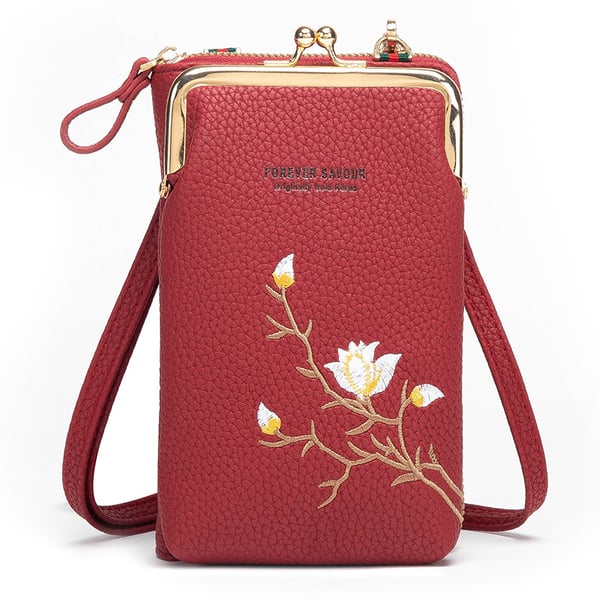 Women Sling Cross-Body Wallet with Mobile Cell Phone Holder