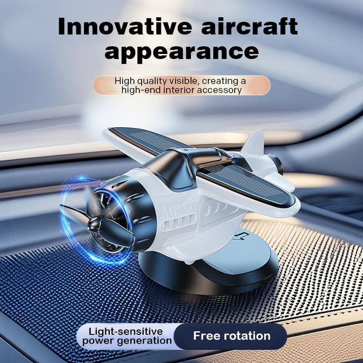 2025 Limited Time Sale Solar powered airplane shaped car ornaments