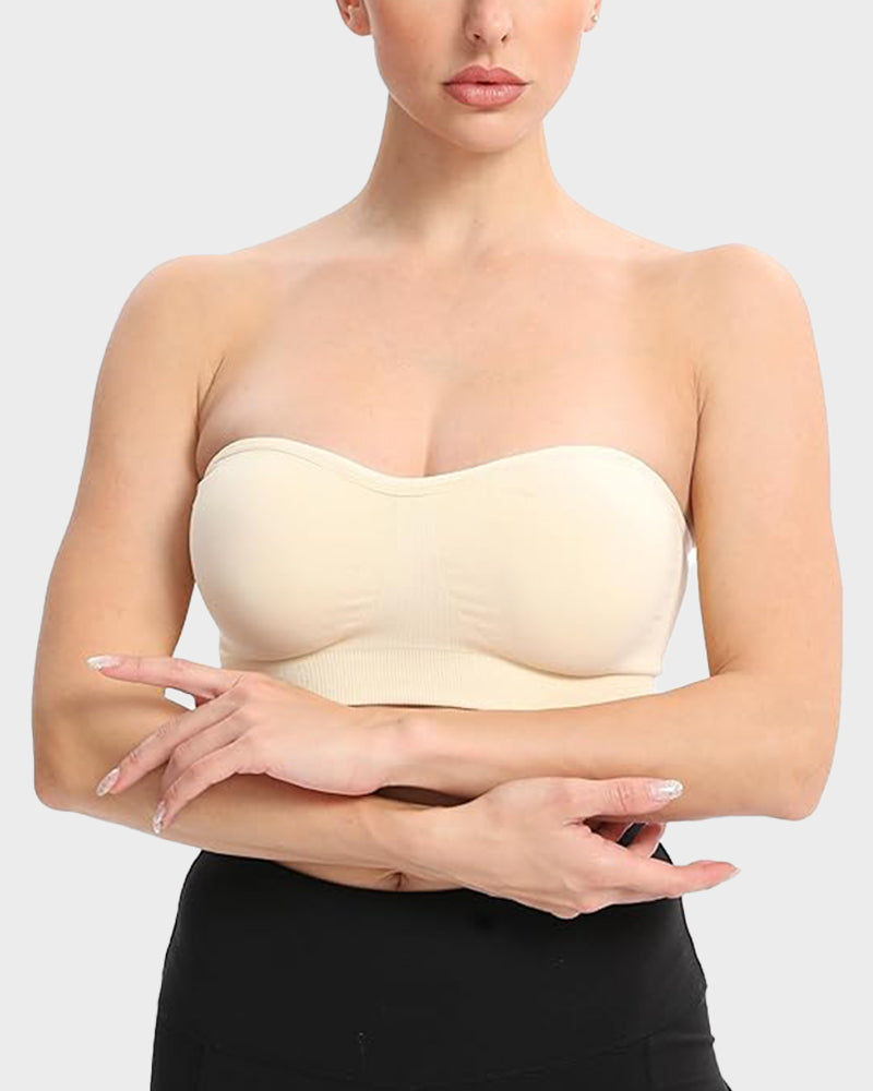 🔥Non-Slip Bandeau Seamless Wireless Strapless Bra🛒