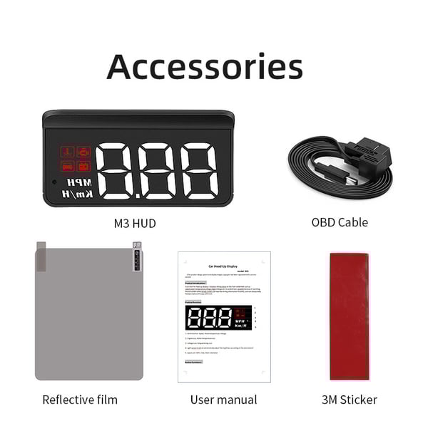 🔥OBD2 HUD Car Head Up Display Projector Speedometer