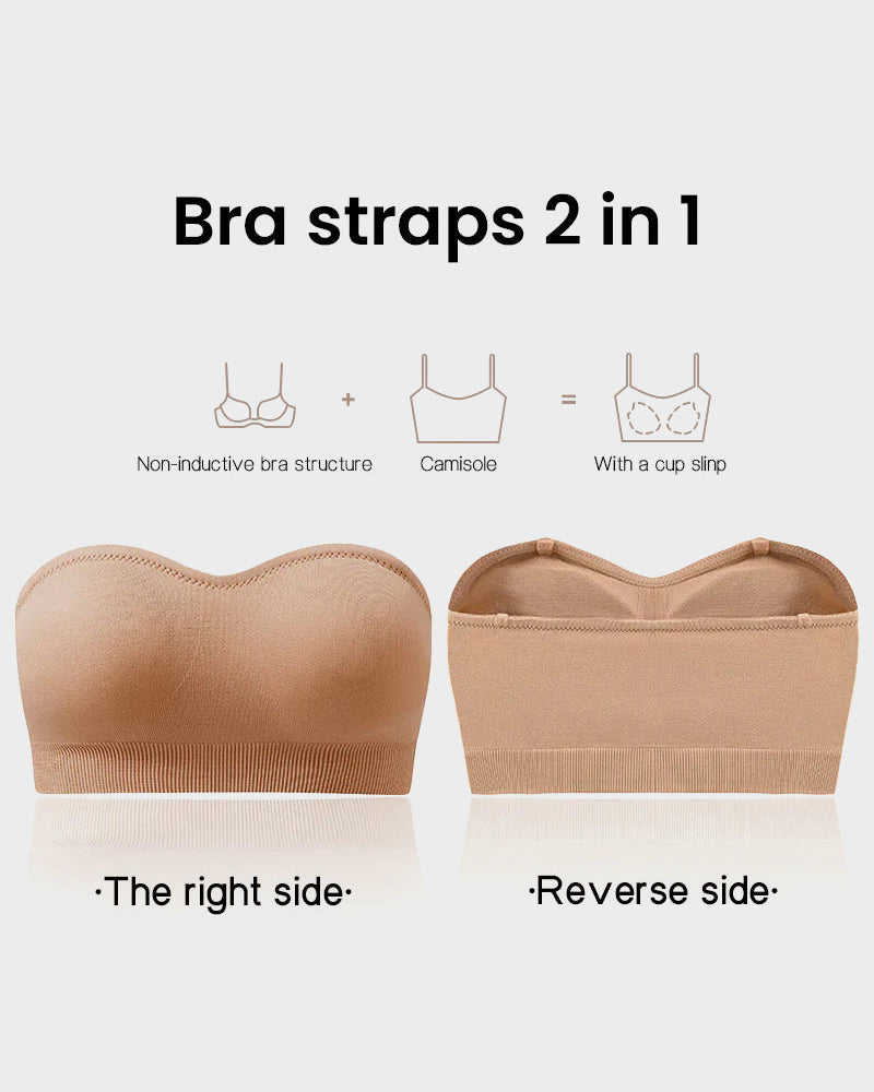 🔥Non-Slip Bandeau Seamless Wireless Strapless Bra🛒