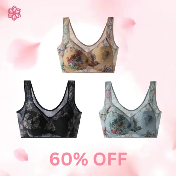 🔥 Super gather bra | Ice Silk Lace Cooling Comfort Bra🔥