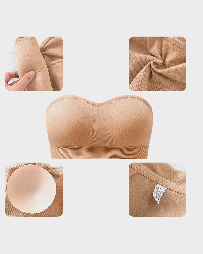 🔥Non-Slip Bandeau Seamless Wireless Strapless Bra🛒