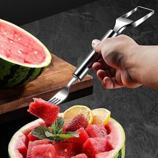 💥HOT SALE 49% OFF🔥🍉 Effortless Fruit Prep✨ 2-in-1 Fruit Cutter & Fork – For Quick and Easy Fruit Serving! 🍓
