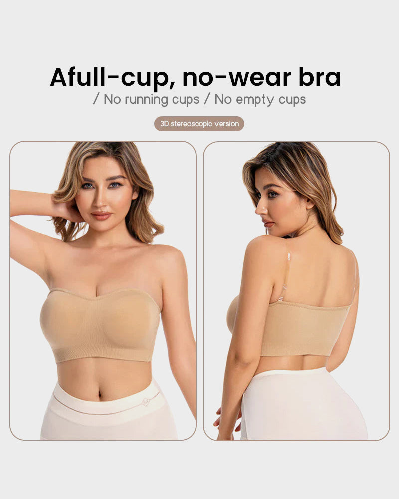 🔥Non-Slip Bandeau Seamless Wireless Strapless Bra🛒