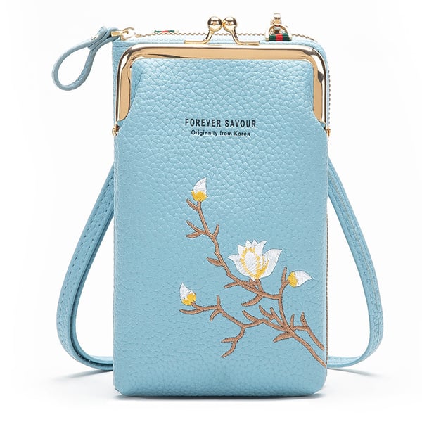 Women Sling Cross-Body Wallet with Mobile Cell Phone Holder