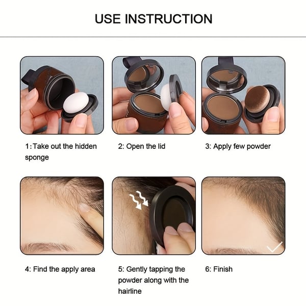 🔥Today FREE SHIPPING 🔥Hairline Powder Instantly Conceals Hair Loss, Root Touch Up Hair Powder