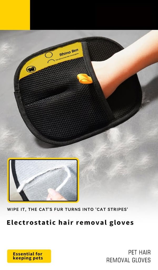 ✨Pet Hair Remover Electrostatic Gloves