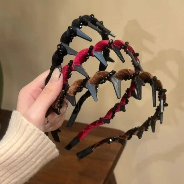 🎉Retro High Skull Pearl Headband