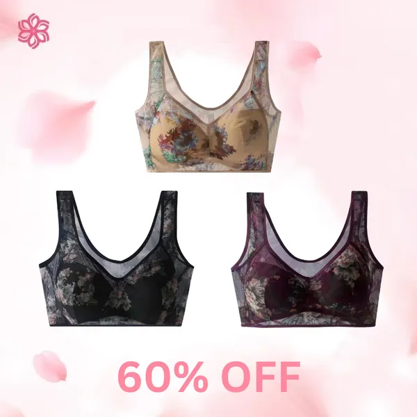 🔥 Super gather bra | Ice Silk Lace Cooling Comfort Bra🔥