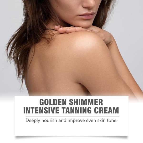 š„2025 Summer Hot Sale- Gold Shimmer Intensive Tanning Gel | Browning & Bronzing Tan Accelerator | Water-Resistant with Carrot and Coconut Oil | Vitamin A & E For Moisture & Hydration | 5 Fl Oz + Spatulaš