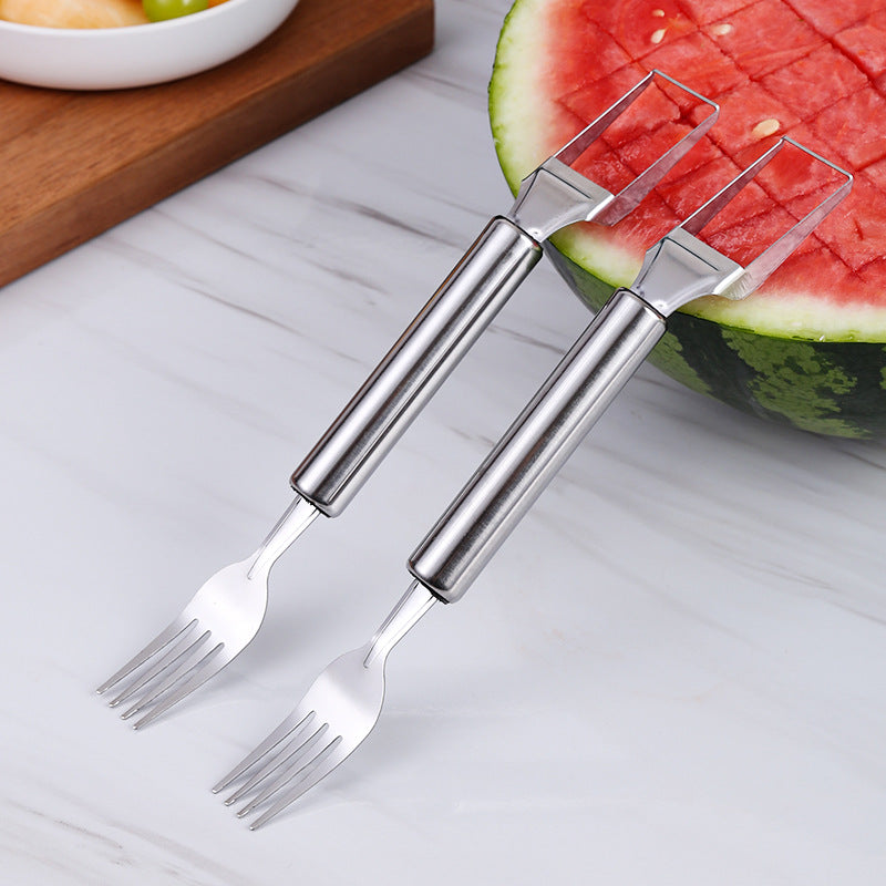 💥HOT SALE 49% OFF🔥🍉 Effortless Fruit Prep✨ 2-in-1 Fruit Cutter & Fork – For Quick and Easy Fruit Serving! 🍓
