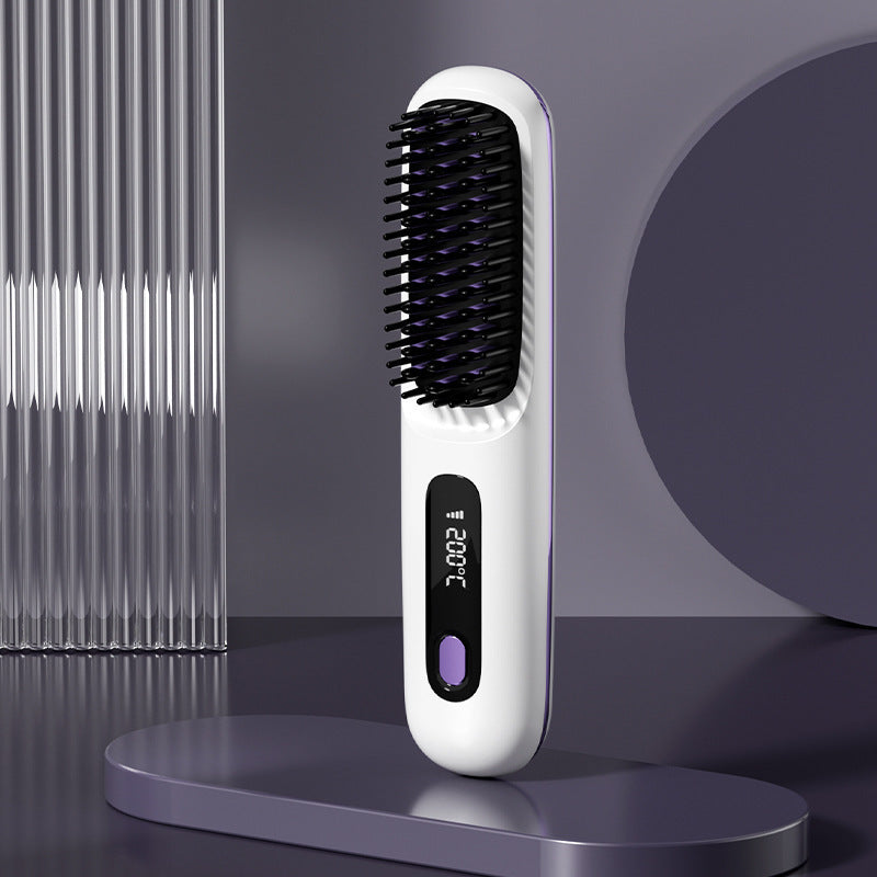 Summer Hot SaleWireless Ceramic Heating Hair Straightening Comb