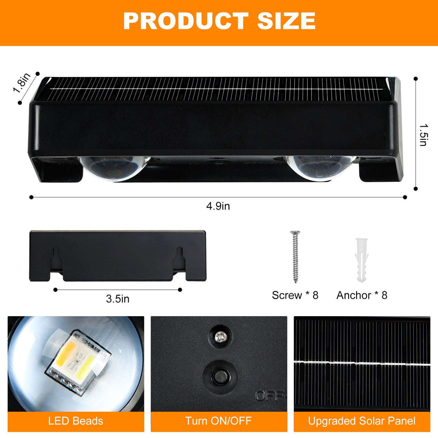 Hot Sale Promotion Solar Fence Lights Outdoor