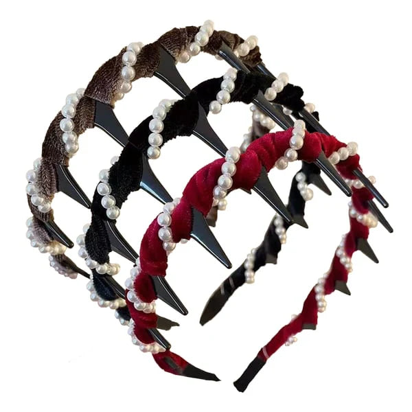 🎉Retro High Skull Pearl Headband