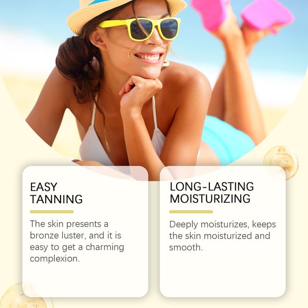 š„2025 Summer Hot Sale- Gold Shimmer Intensive Tanning Gel | Browning & Bronzing Tan Accelerator | Water-Resistant with Carrot and Coconut Oil | Vitamin A & E For Moisture & Hydration | 5 Fl Oz + Spatulaš