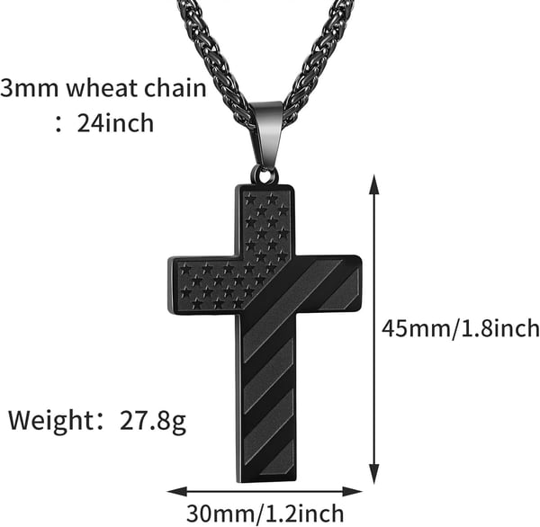 🔥Flash Sale⚡ 50K+ SOLD! Almost Gone-🎉Flag Cross Necklace,Best Gifts