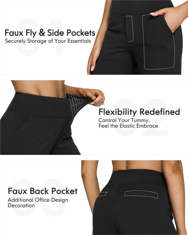 Summer Deal!Loose High-Waist Business Casual Pants Yoga Pants