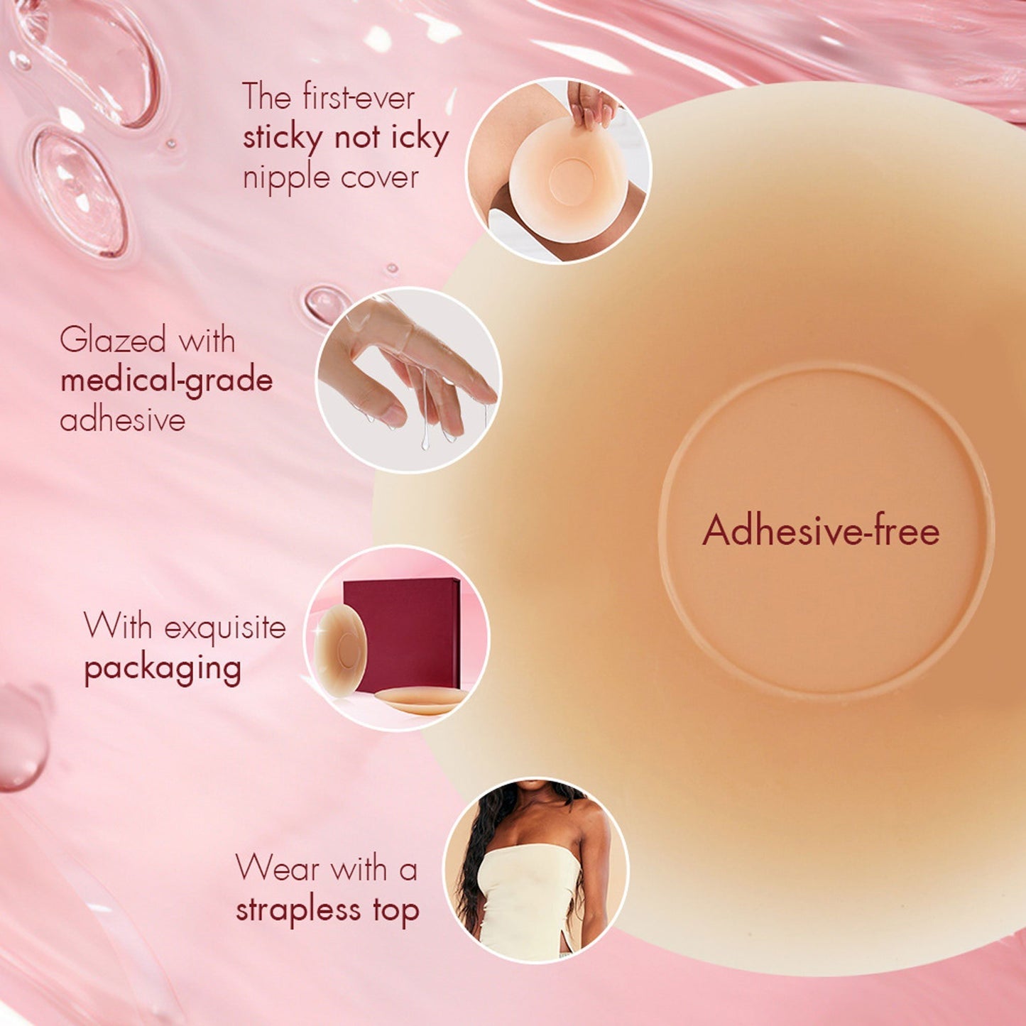 🔥#1 Bestselling🏆 ---- Sticky not icky! Seamless Nipple Covers🔥