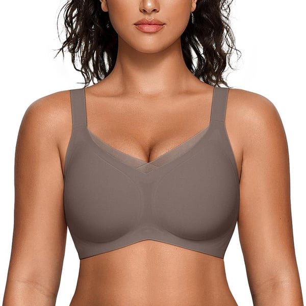 🏆Flash Sale⚡ 50K+ SOLD! Almost Gone-💥Women's Wireless V-Neck Crossover Mesh Seamless Push-Up Bra