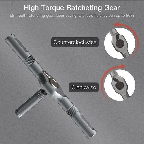 24 in 1 DlY Screwdriver Set Magnetic Compact and Portable Ratchet Screwdriver