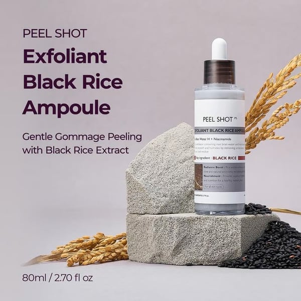 ✨Peel Shot Glow Rice Ampoule Duo - Serums for Brightening, Exfoliating, and Moisturizing🌾