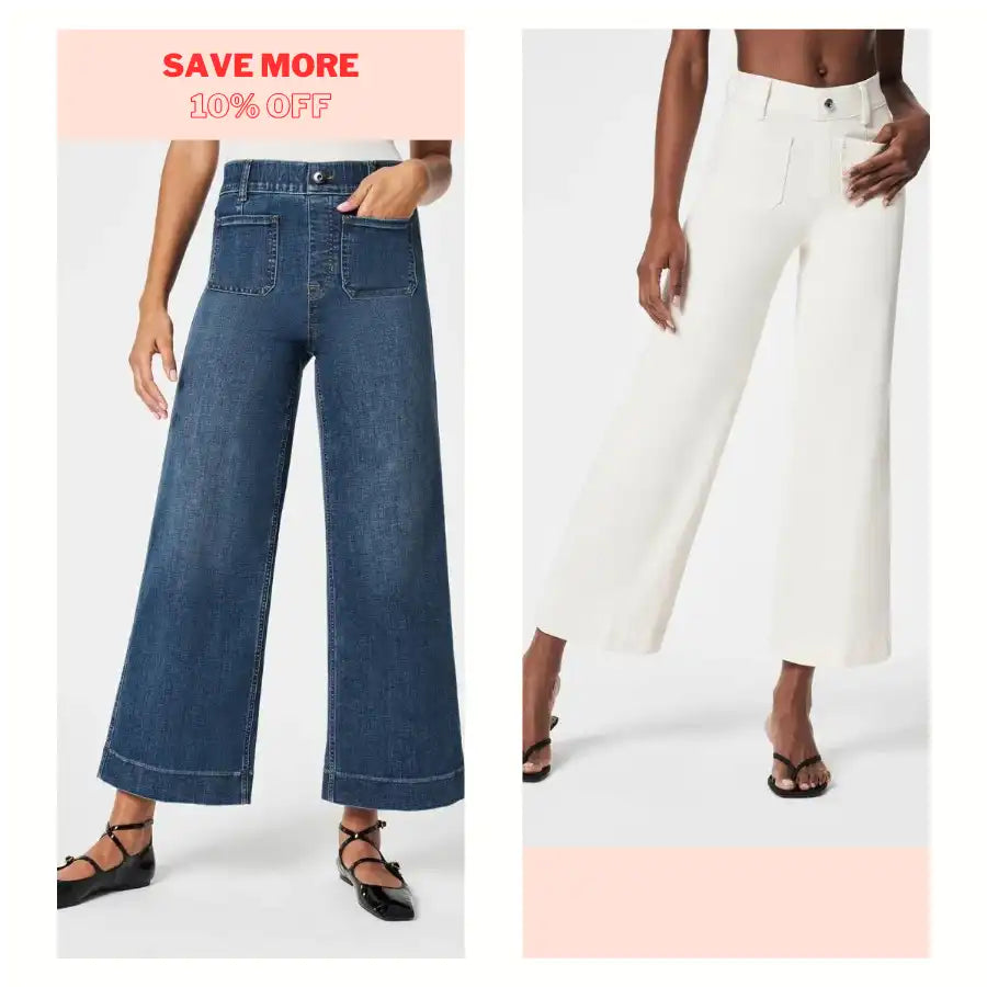 Tummy Control Cropped Wide-Leg Jeans 2025 Best Selling Jeans