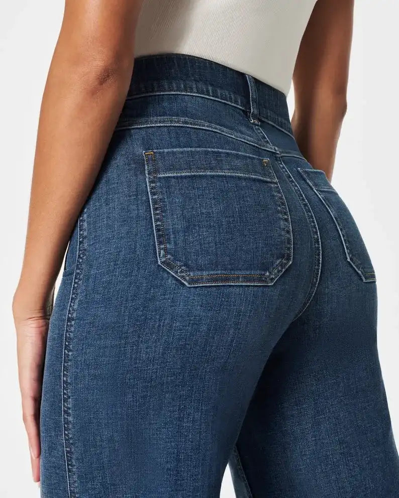 Tummy Control Cropped Wide-Leg Jeans 2025 Best Selling Jeans