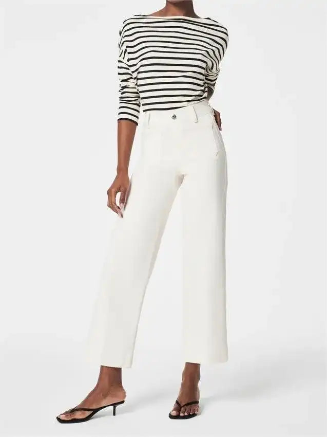 Tummy Control Cropped Wide-Leg Jeans 2025 Best Selling Jeans