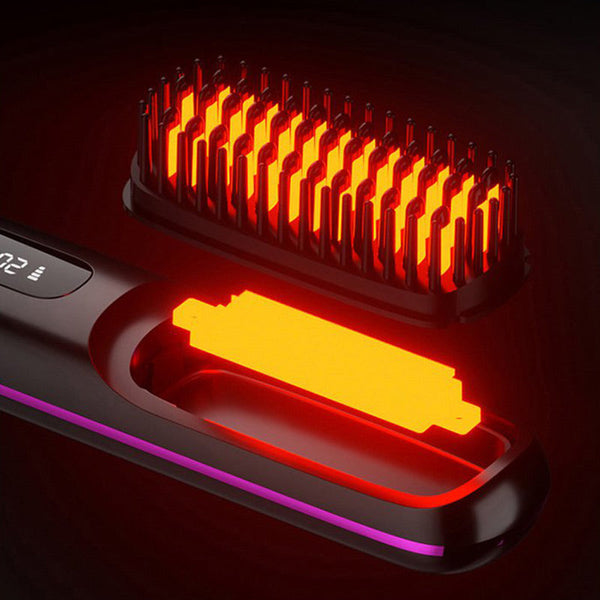 Summer Hot SaleWireless Ceramic Heating Hair Straightening Comb