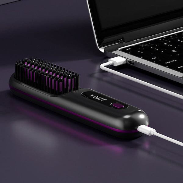 Summer Hot SaleWireless Ceramic Heating Hair Straightening Comb