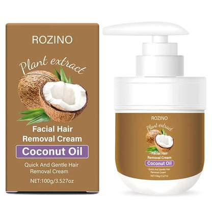 🌹ROZINO Coconut Oil Facial Hair Removal Cream - Gentle Lip Hair Removal
