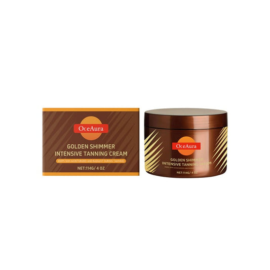2025 Summer Hot Sale- Gold Shimmer Intensive Tanning Gel | Browning & Bronzing Tan Accelerator | Water-Resistant with Carrot and Coconut Oil | Vitamin A & E For Moisture & Hydration | 5 Fl Oz + Spatula
