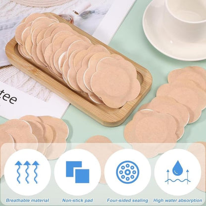 🔥Flash Sale⚡ 50K+ SOLD! Almost Gone-💥30pcs Castor Oil Pack Wrap for Belly Button, Self-Adhesive Castor Oil Patches Cover Patch Organic Disposable Spunlace Cloth Highly Absorbent Pad with Cotton, Oil Not Included (Skin Color)⏰