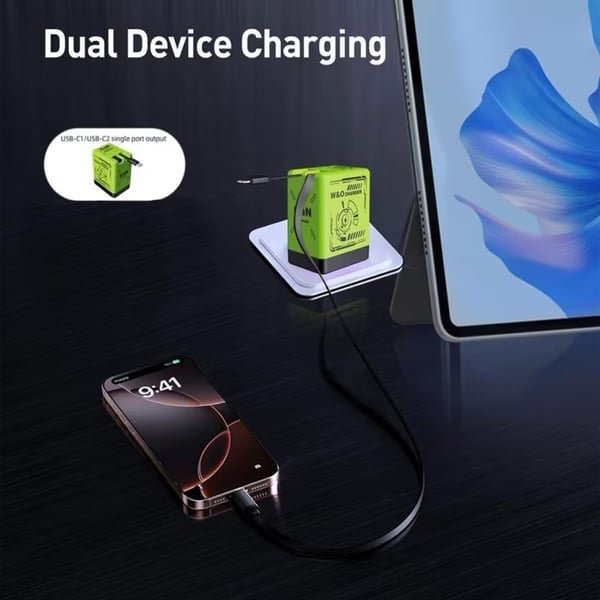🔥W&O 2-in-1 GaN Compatible with Fast Charger